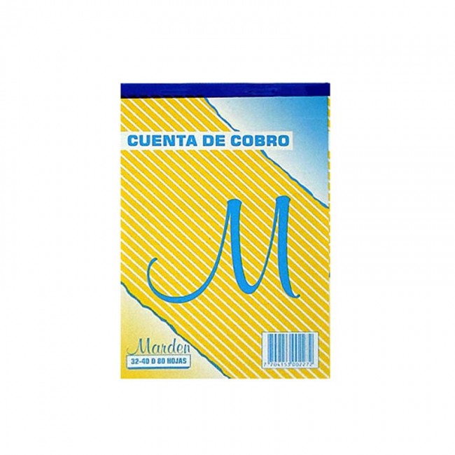 MARDEN Cuenta de Cobro 30-40 D 80 Hojas